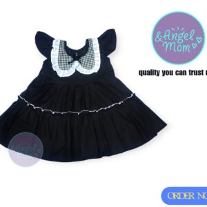 Cotton Stylish Baby Frocks (Wednesday Luxury Black)