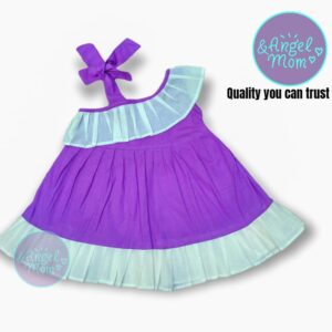 Cotton Stylish Baby Frocks ( Light Hot Purple)