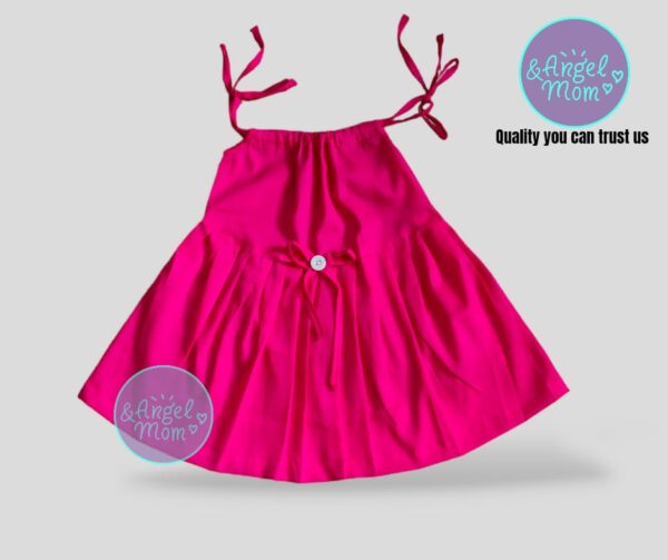 Cotton Stylish Baby Frocks (Summer Bright Pink )